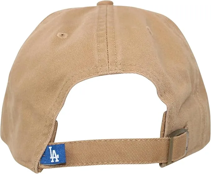 47 Brand Los Angeles Dodgers Clean Up Baseball Cap, Camel Brown, One Size