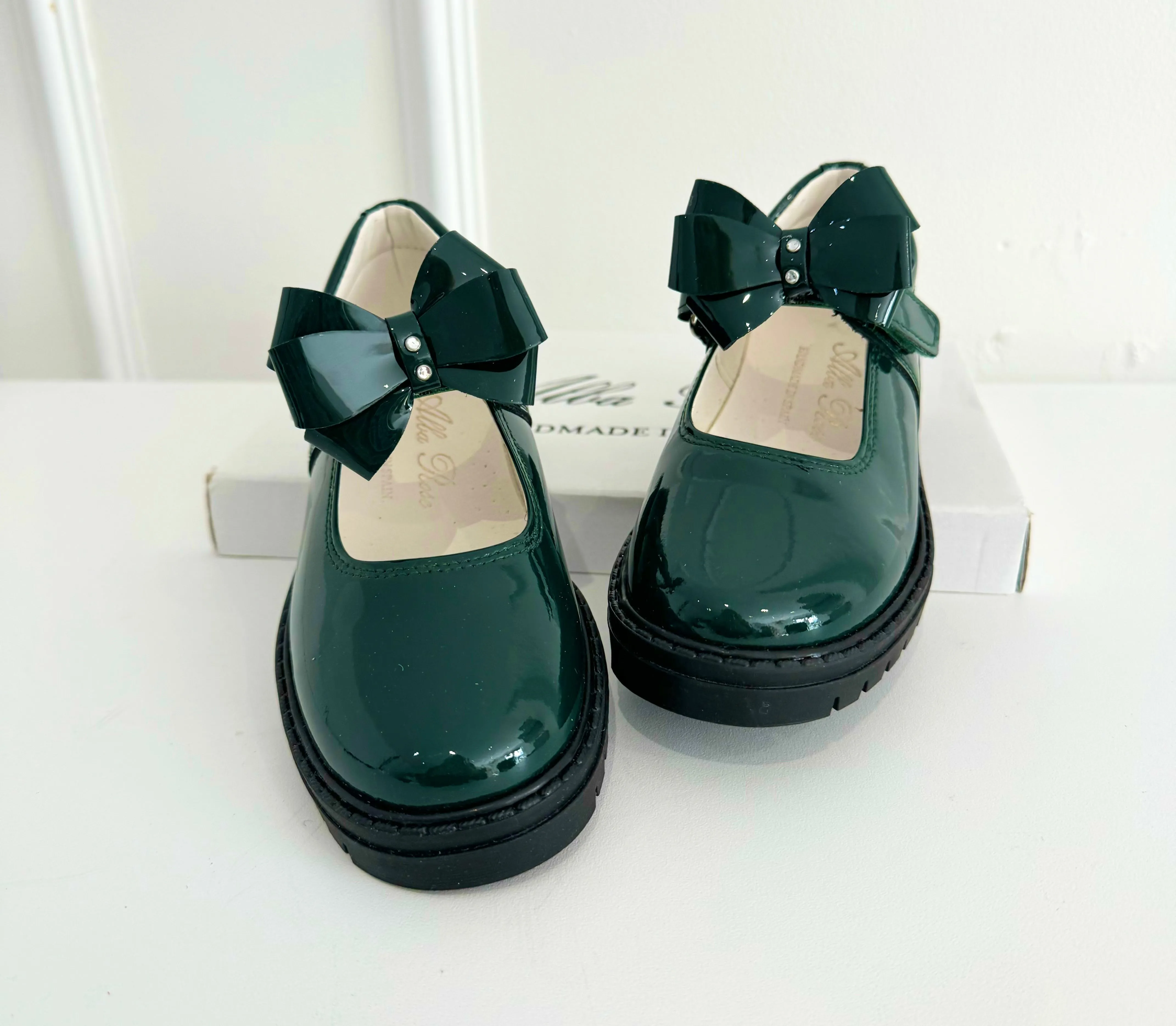 6258 Green School Shoe  - Chunky