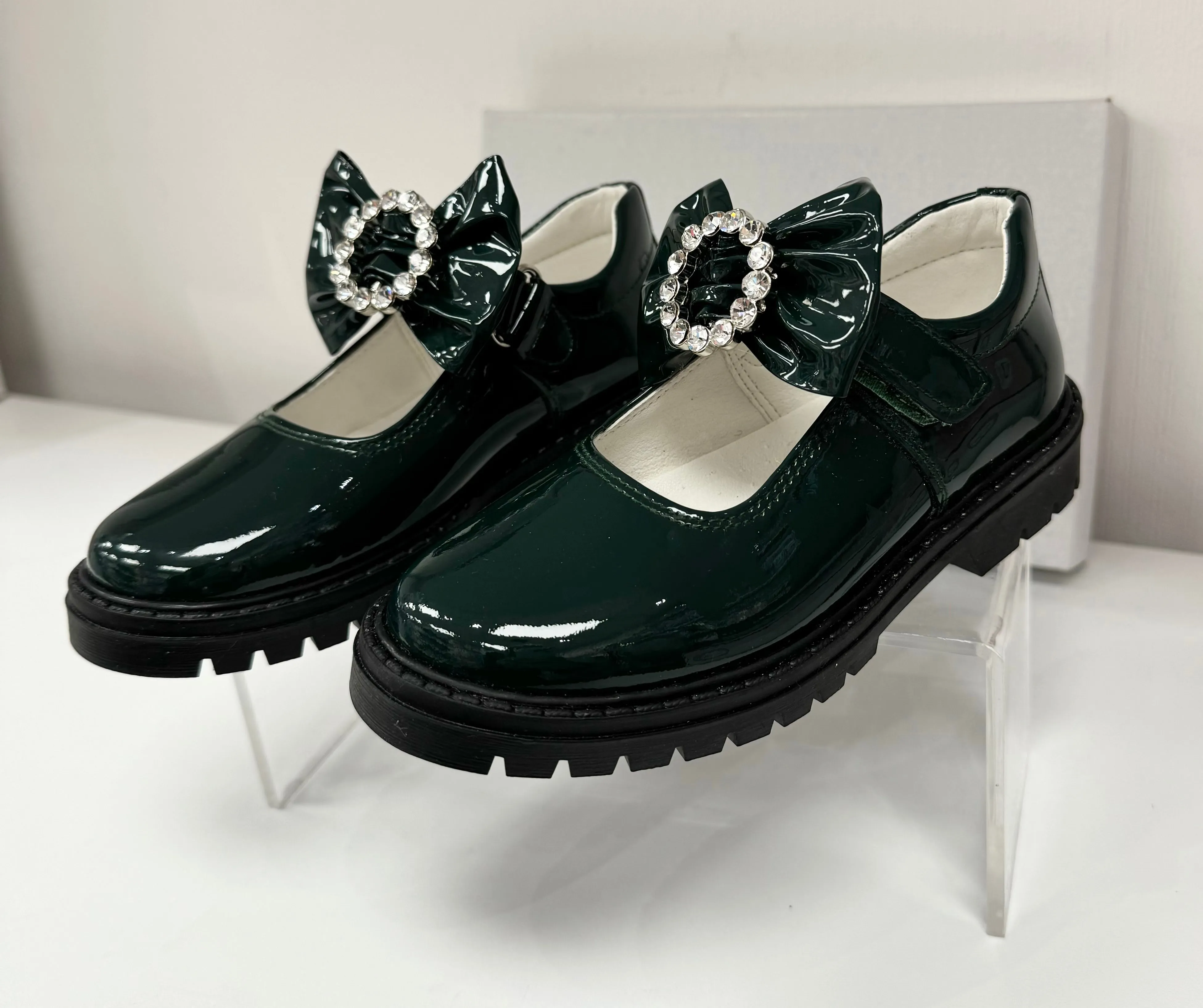 6258 Green School Shoe  - Chunky