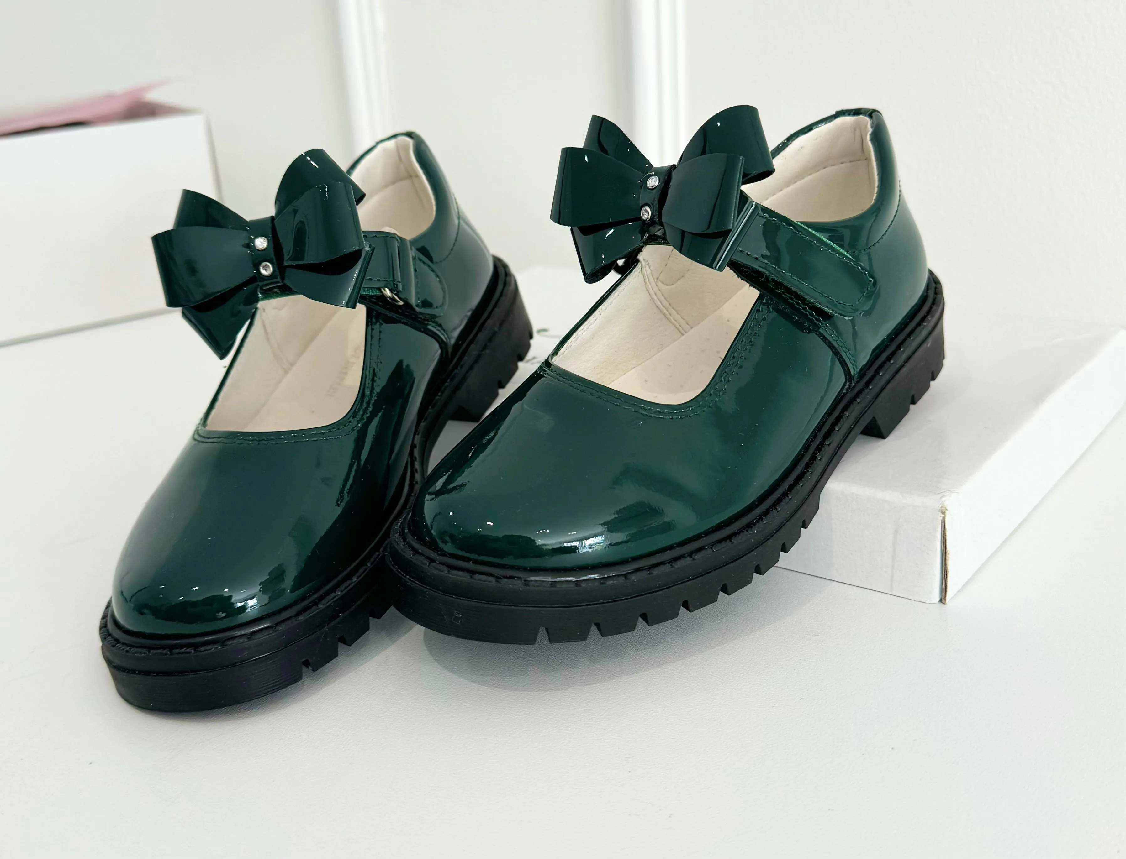 6258 Green School Shoe  - Chunky