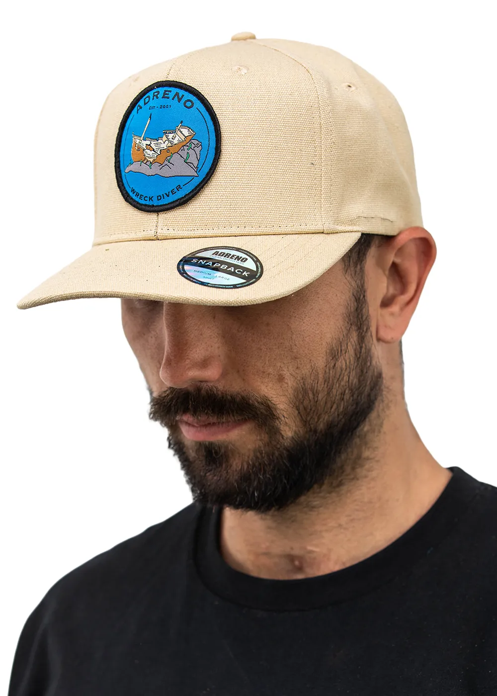 Adreno Bonza Snapback Cap - Woven Shipwreck Badge