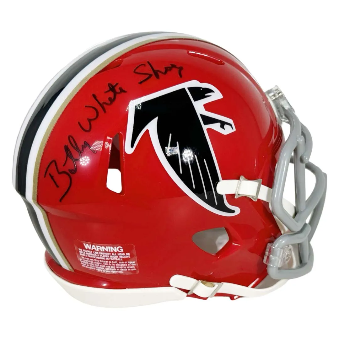 Billy "White Shoes" Johnson Signed Atlanta Falcons Throwback 66-69 Speed Mini Football Helmet (JSA)