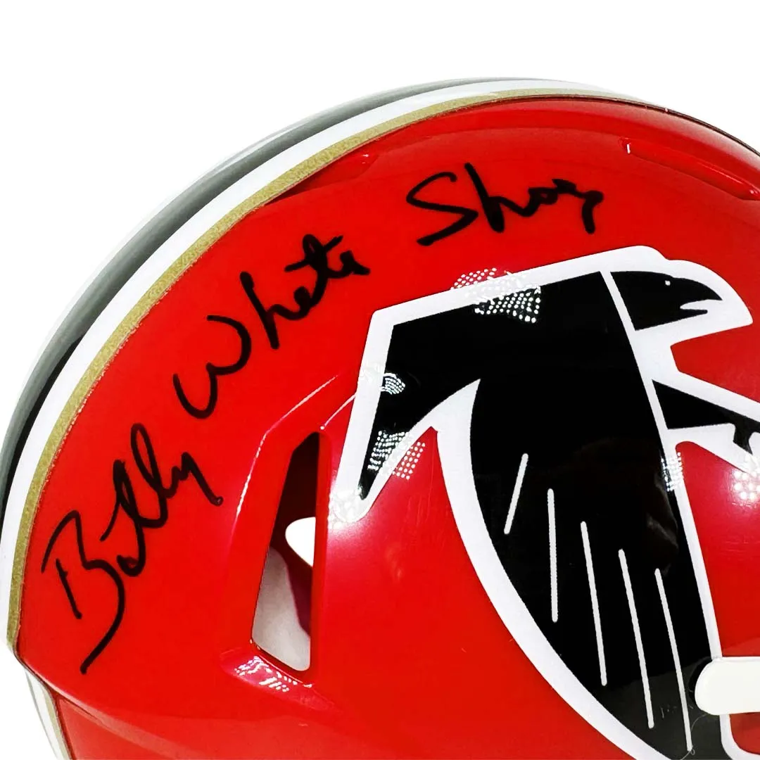 Billy "White Shoes" Johnson Signed Atlanta Falcons Throwback 66-69 Speed Mini Football Helmet (JSA)