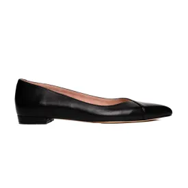 Black Leather Flat