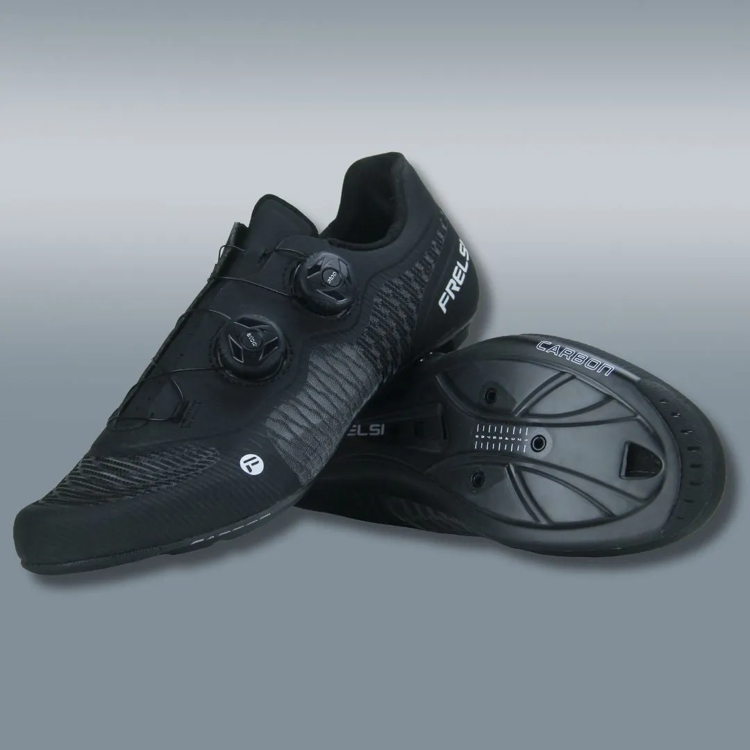 Black Pro Carbon Team Shoes | Built for Speed & Comfort