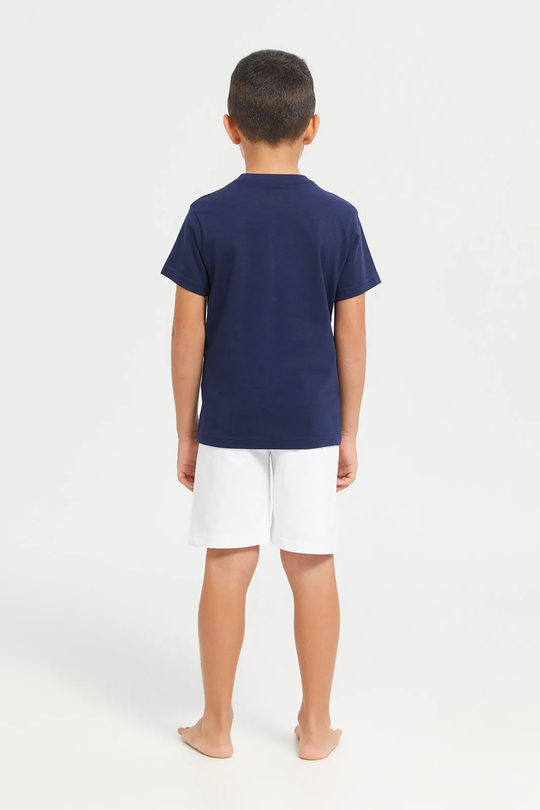 Boys Navy & White Casual Set (2 Piece)