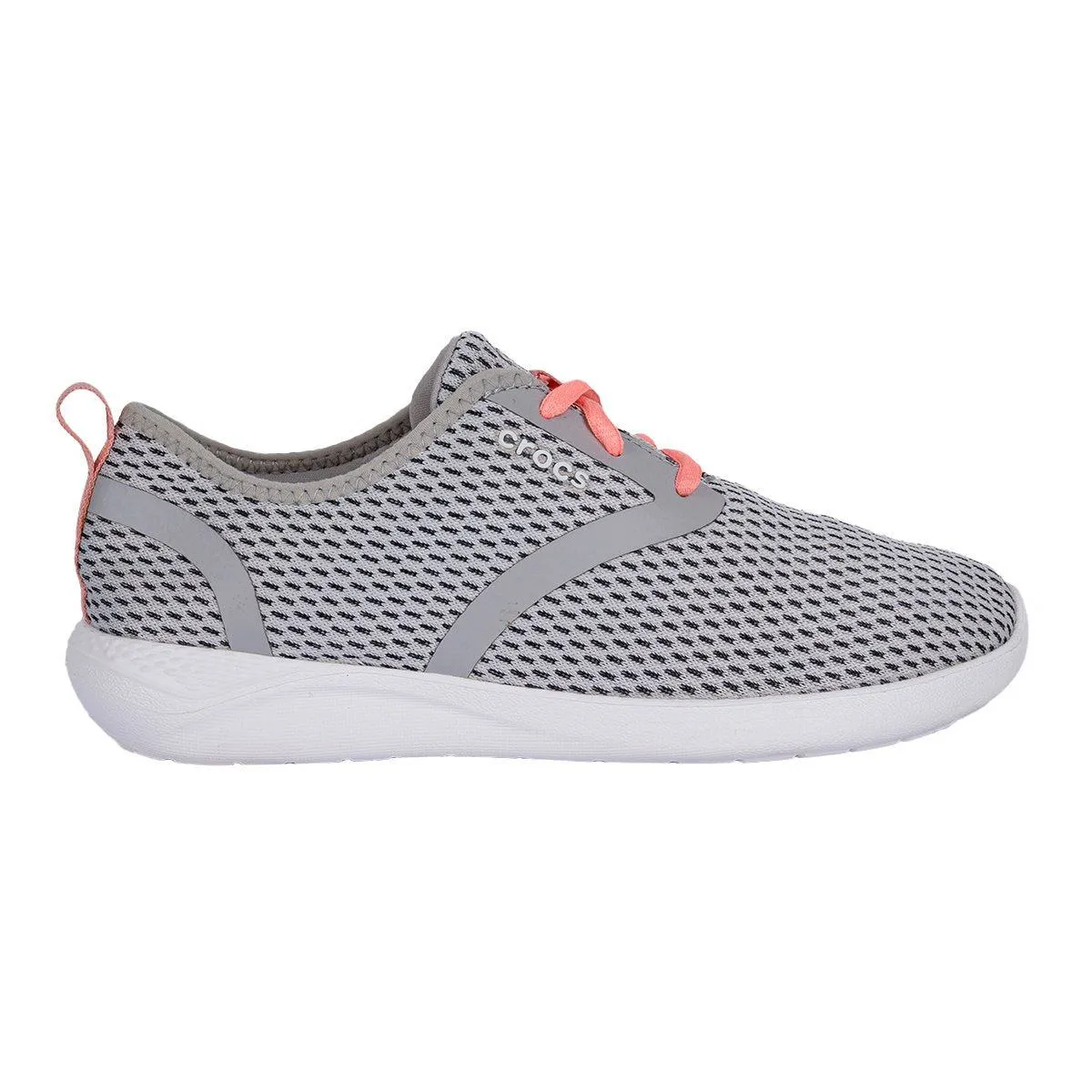 Crocs Literide Mesh Running Sport Shoes Knit Fabric Grey Colour For Women