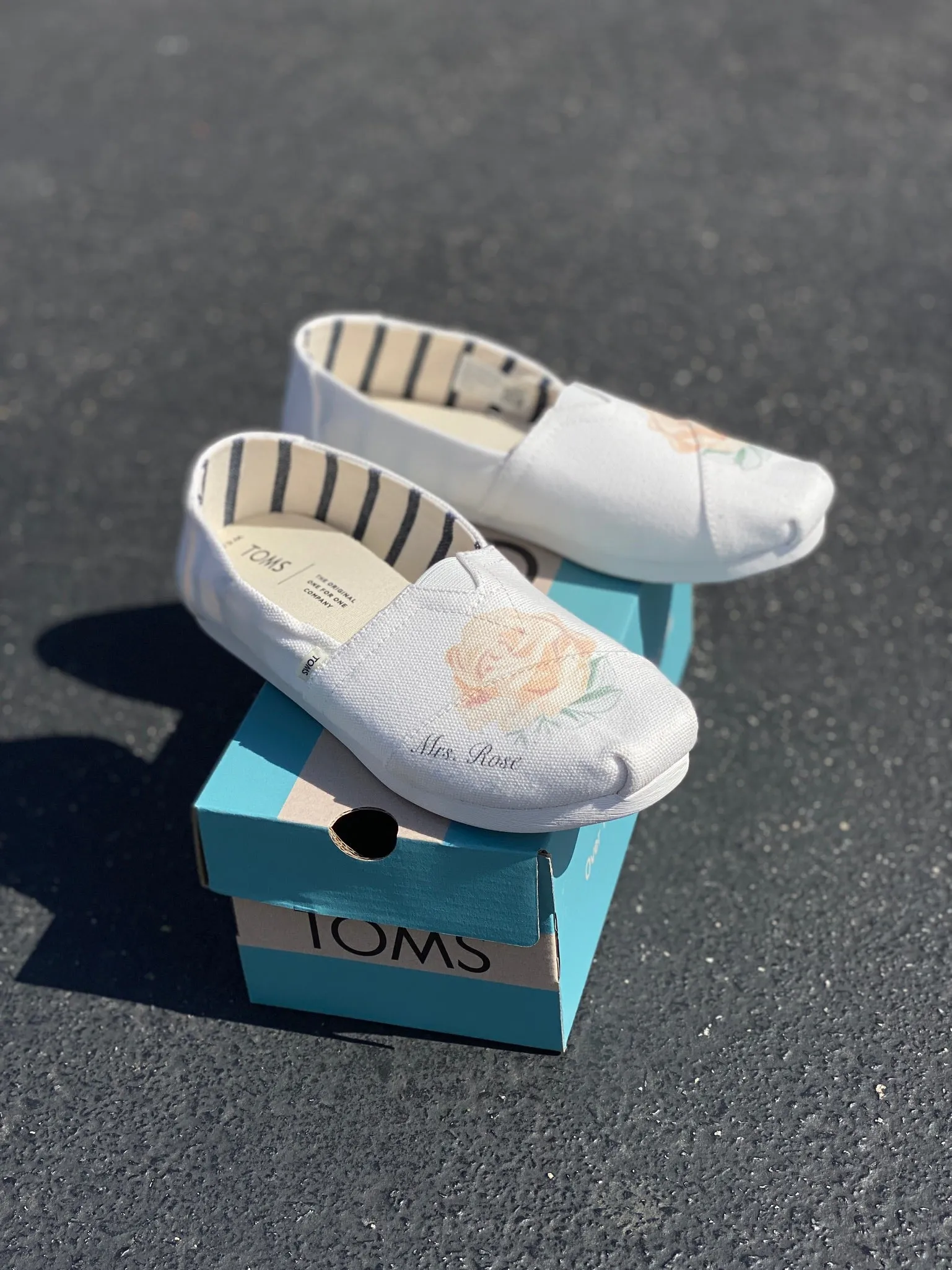 Custom Wedding TOMS shoes