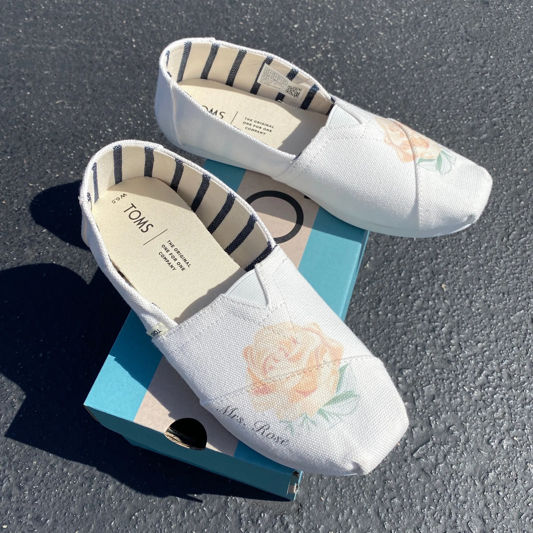 Custom Wedding TOMS shoes