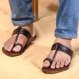 Dark Brown - Men Tradition Meets Timelessness: Classic Kolhapuri Leather Slippers