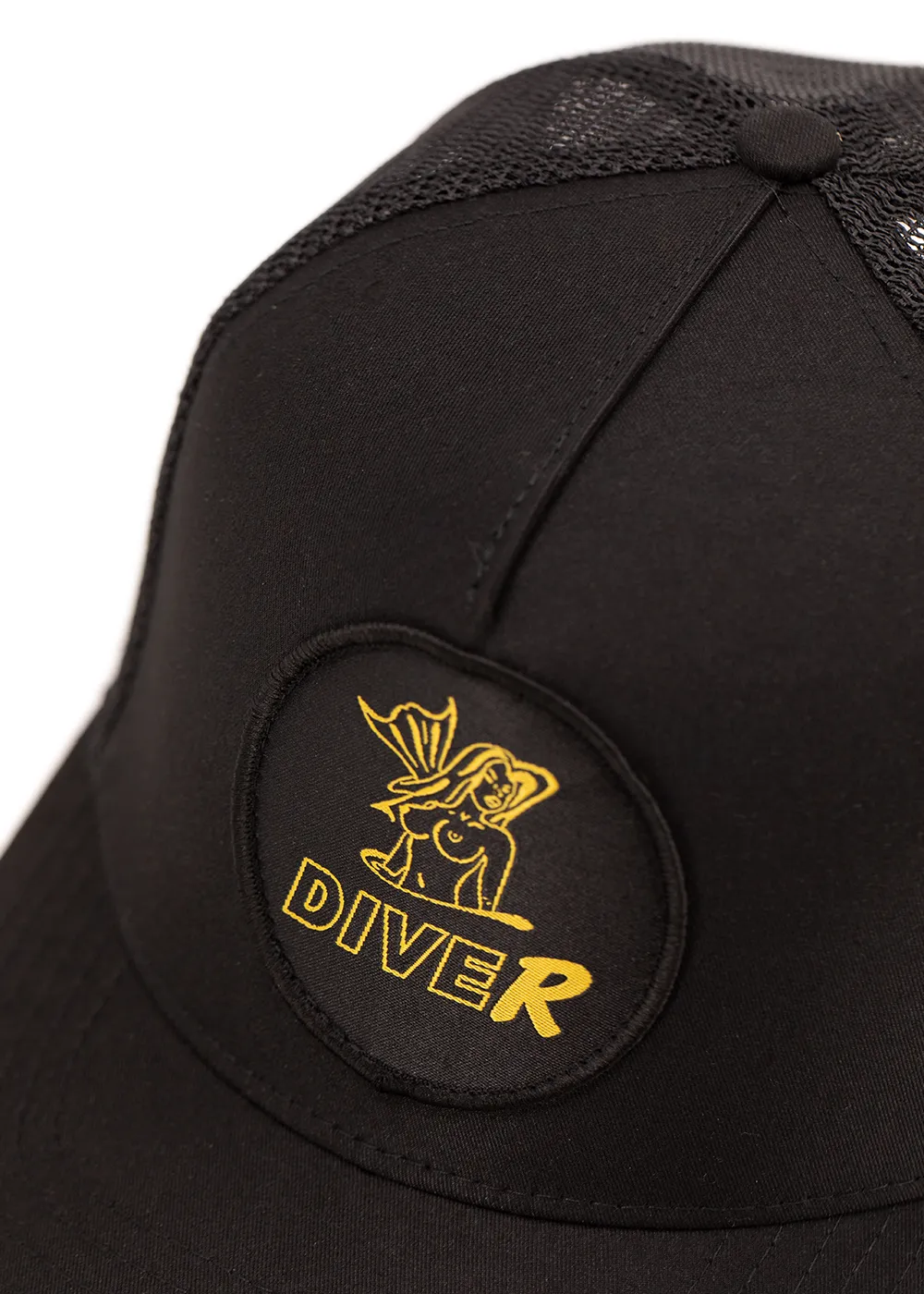 DiveR Snapback Trucker Cap - Woven Mermaid Badge