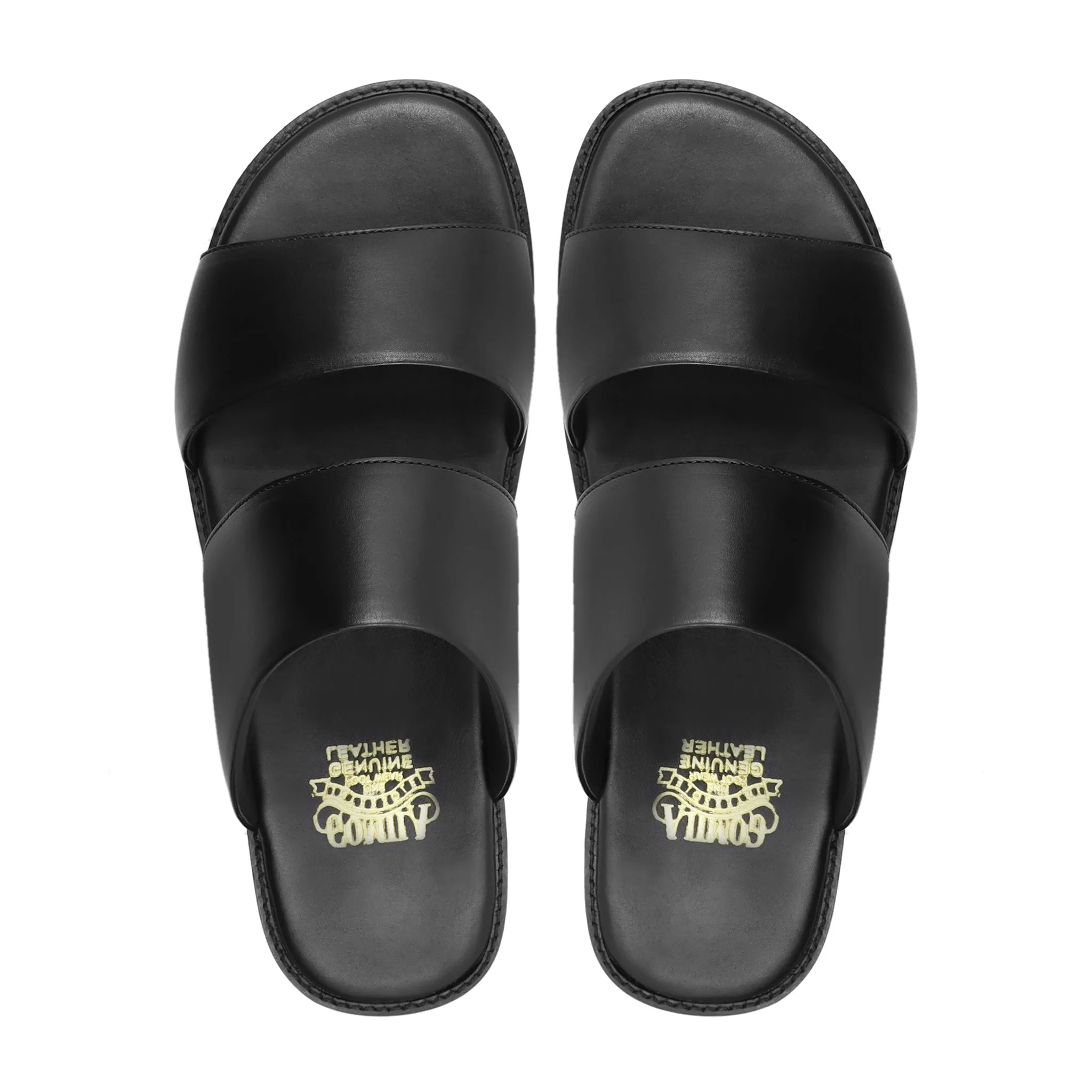 Laredo - Men's Black Calf Leather Slipper