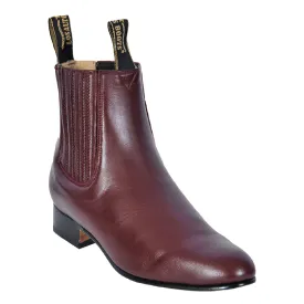 Los Altos Boots Mens #615106  Charro Short Boots  | Style Deer Boots | Color Burgundy