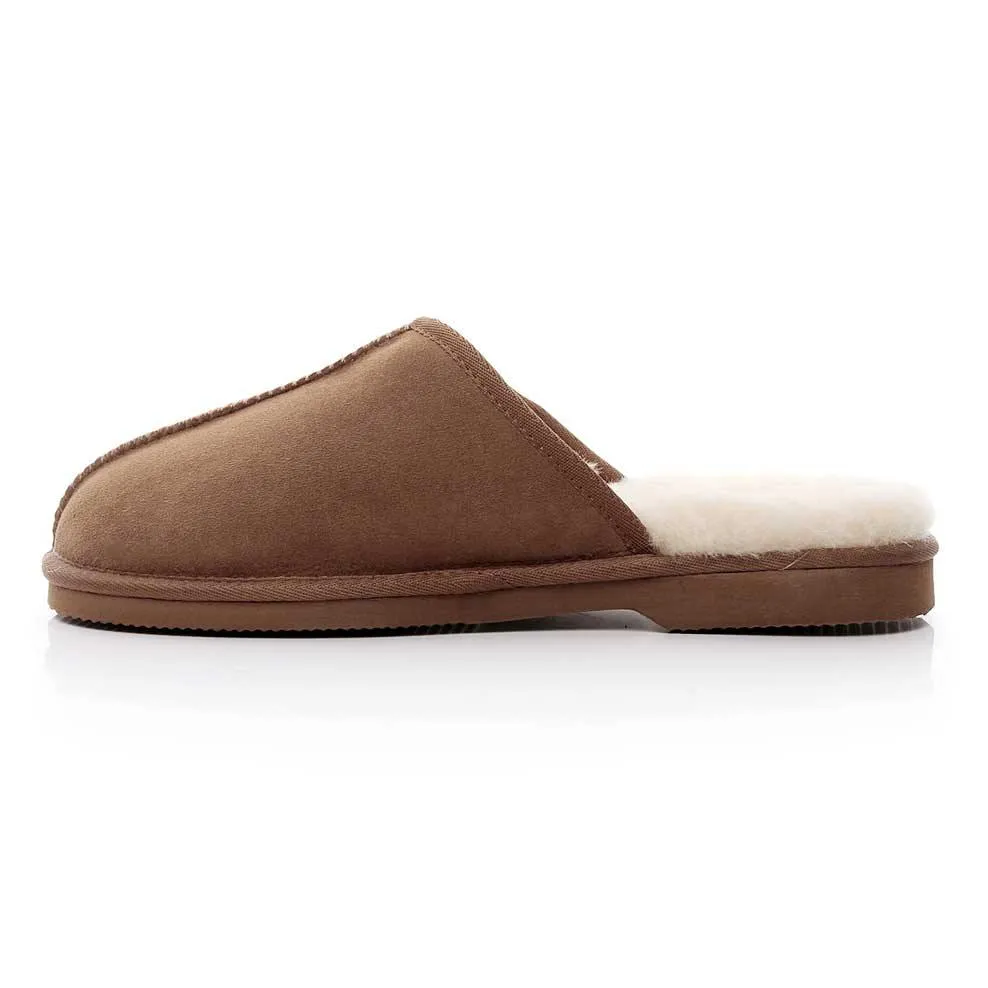 MUBO UGG Mens Slippers Double Face Australia Premium Sheepskin Scuff SW1300