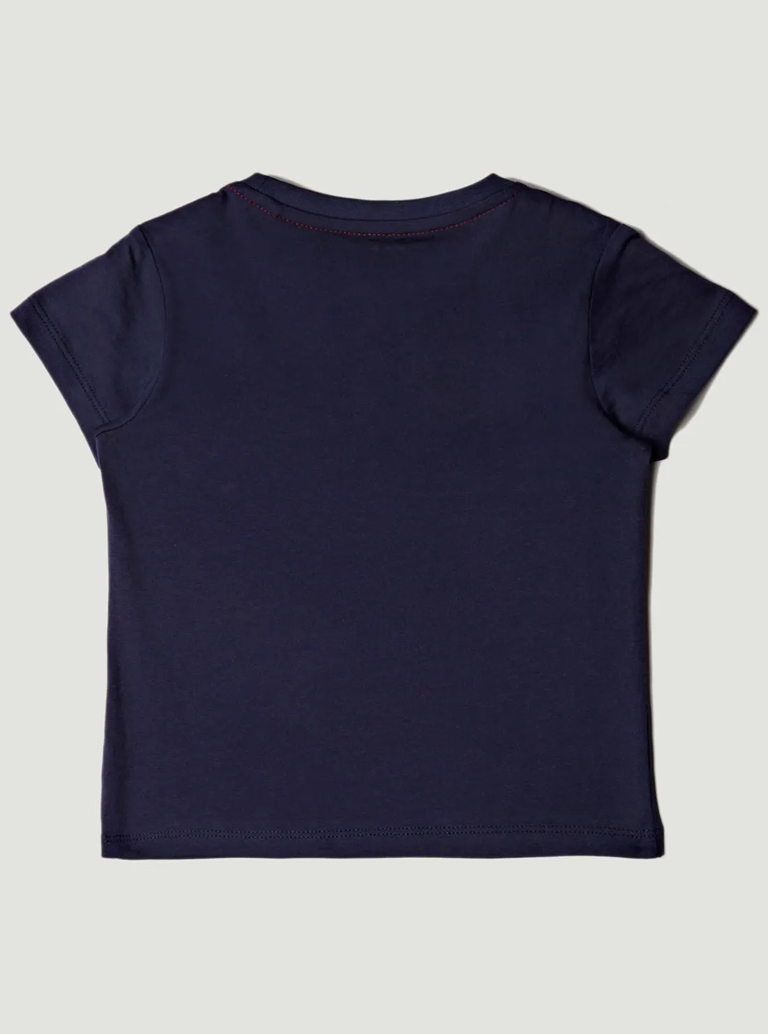 Navy Blue Logo Short Sleeve T-Shirt (2-7)