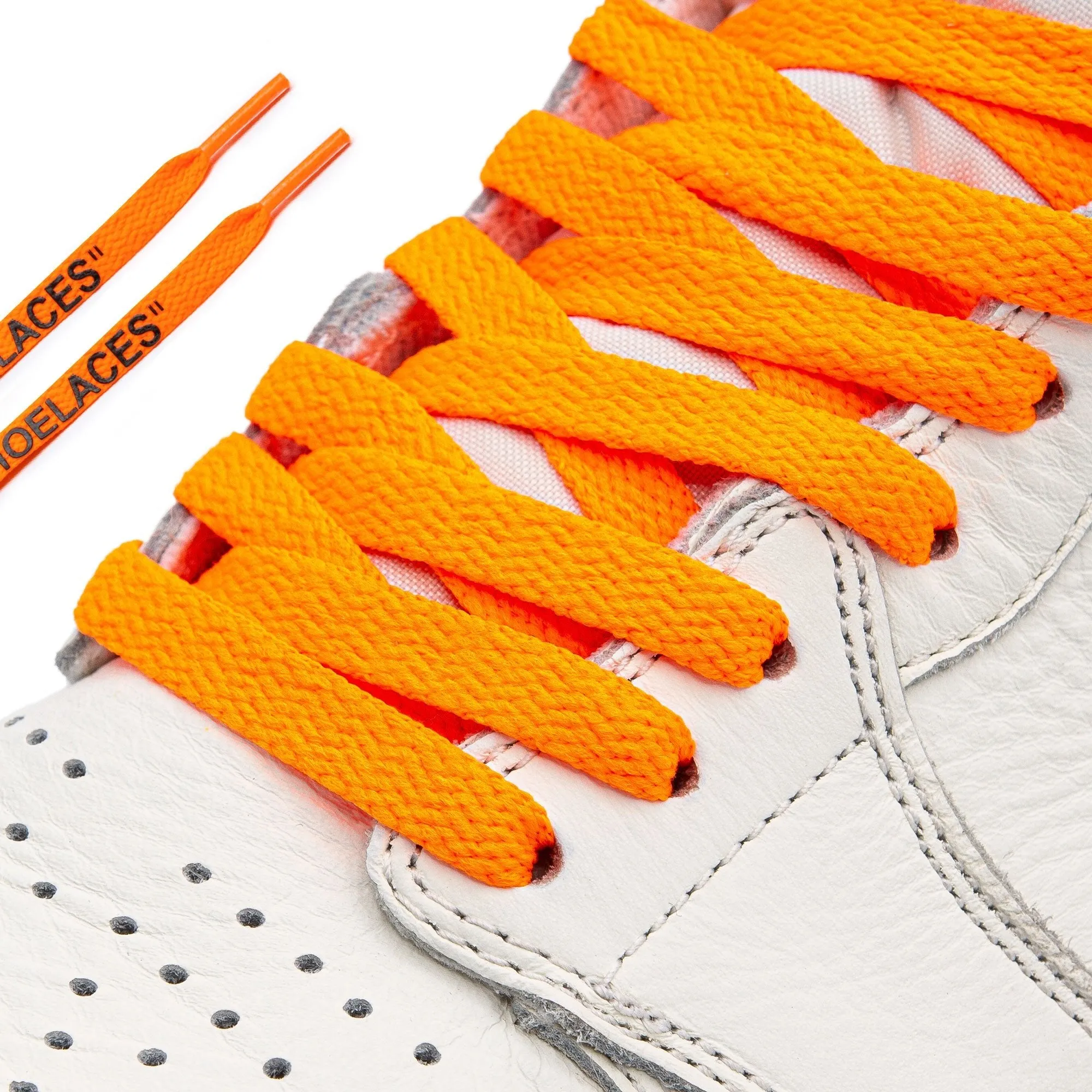 Neon Orange/Black Off-White Style "SHOELACES"