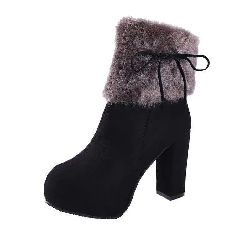 New Style Platform Martin Boots Plus Cashmere Women