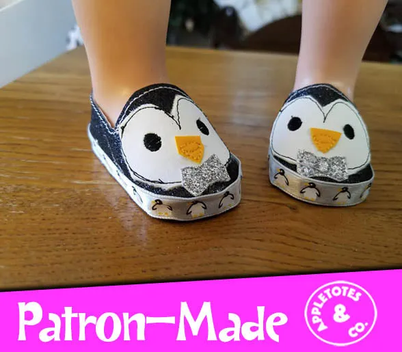 Penguin Flats ITH Embroidery Patterns for 18" Dolls