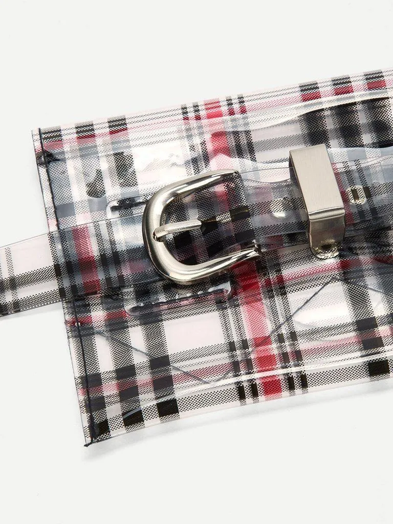 Plaid Belt With Bag