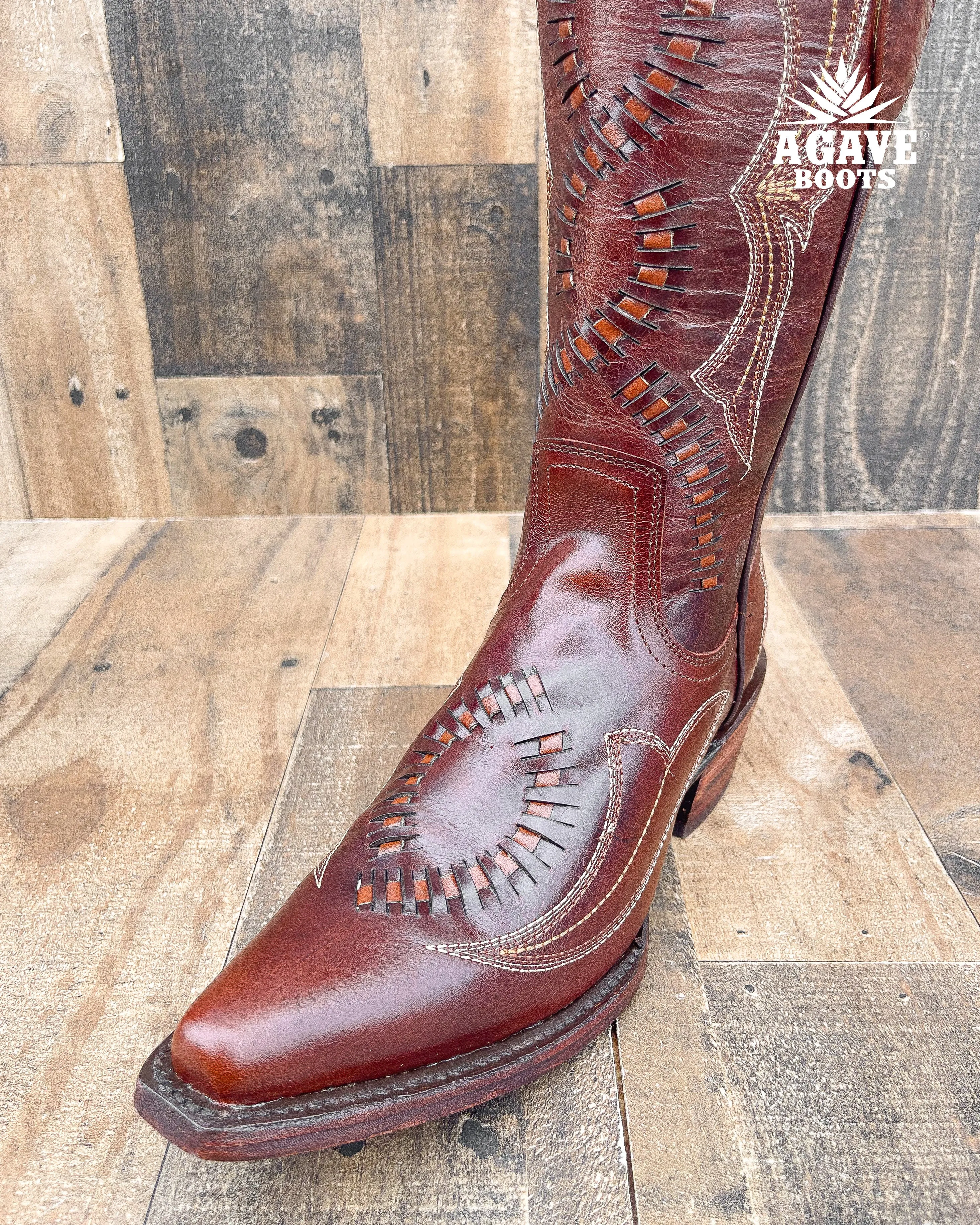 "OSLO" COGNAC | WOMEN TALL COWBOY BOOTS