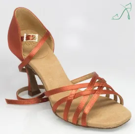 Ray Rose (Art Sport), Kalahari 860, Tan Satin, 2” Flared Heel