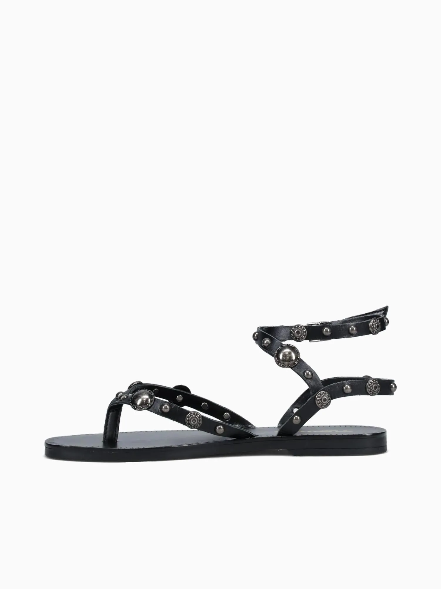 Sofia Black Studs toscana leather