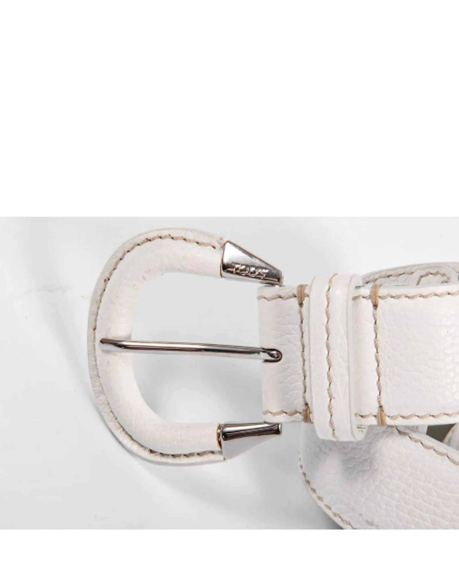 Tods Gommino Leather Belt for Men - White