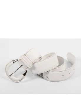 Tods Gommino Leather Belt for Men - White