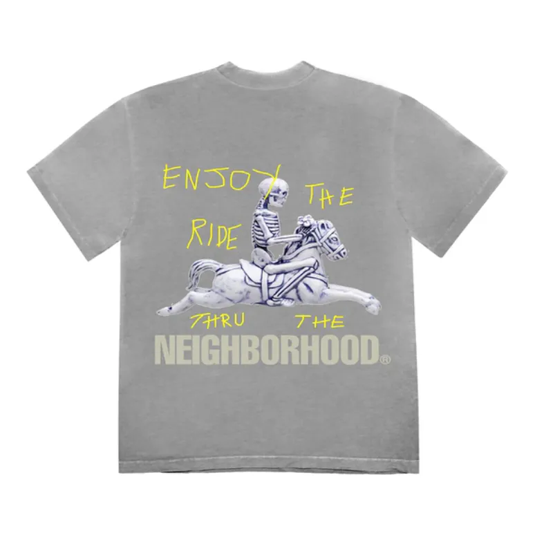 Travis Scott Cactus Jack x Neighborhood Carousel T-Shirt Grey