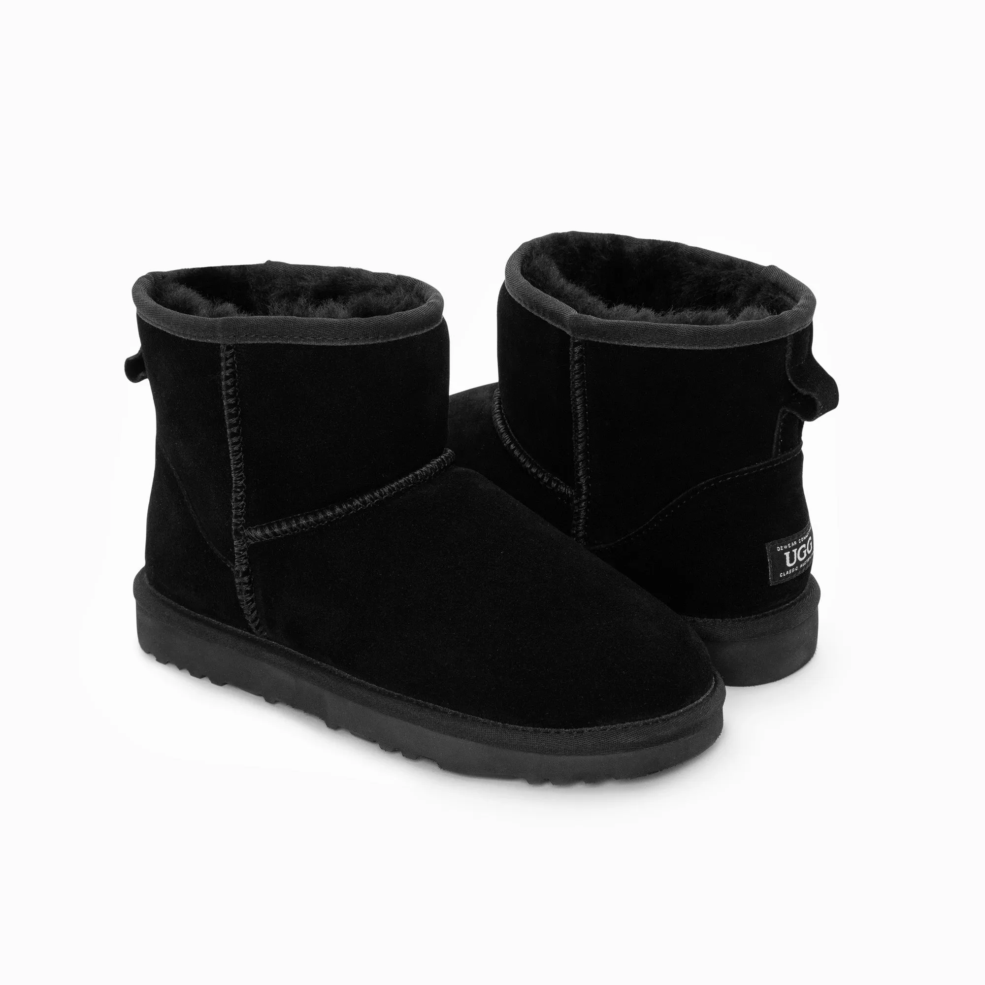 Ugg Boots Genuine Australian Sheepskin Unisex Mini Classic Suede (Large Size) (Unisex Cow Suede)