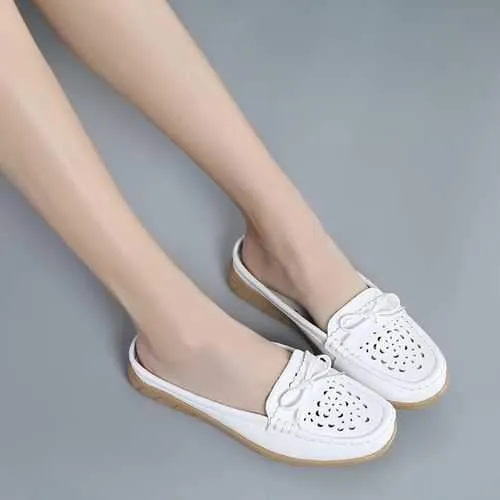 US Size 5-12 Women Casual Soft Hollow Flats Slippers