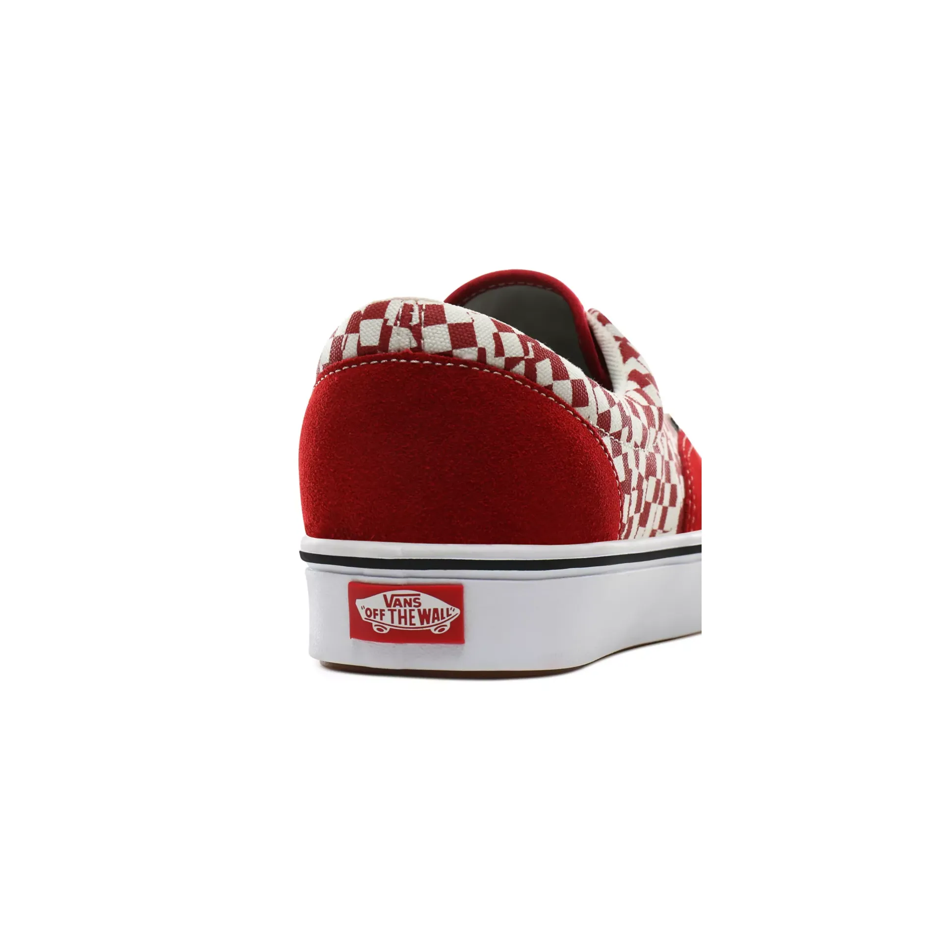 Vans Unisex Tear Check Comfycush Era Shoes - Racing Red / True White