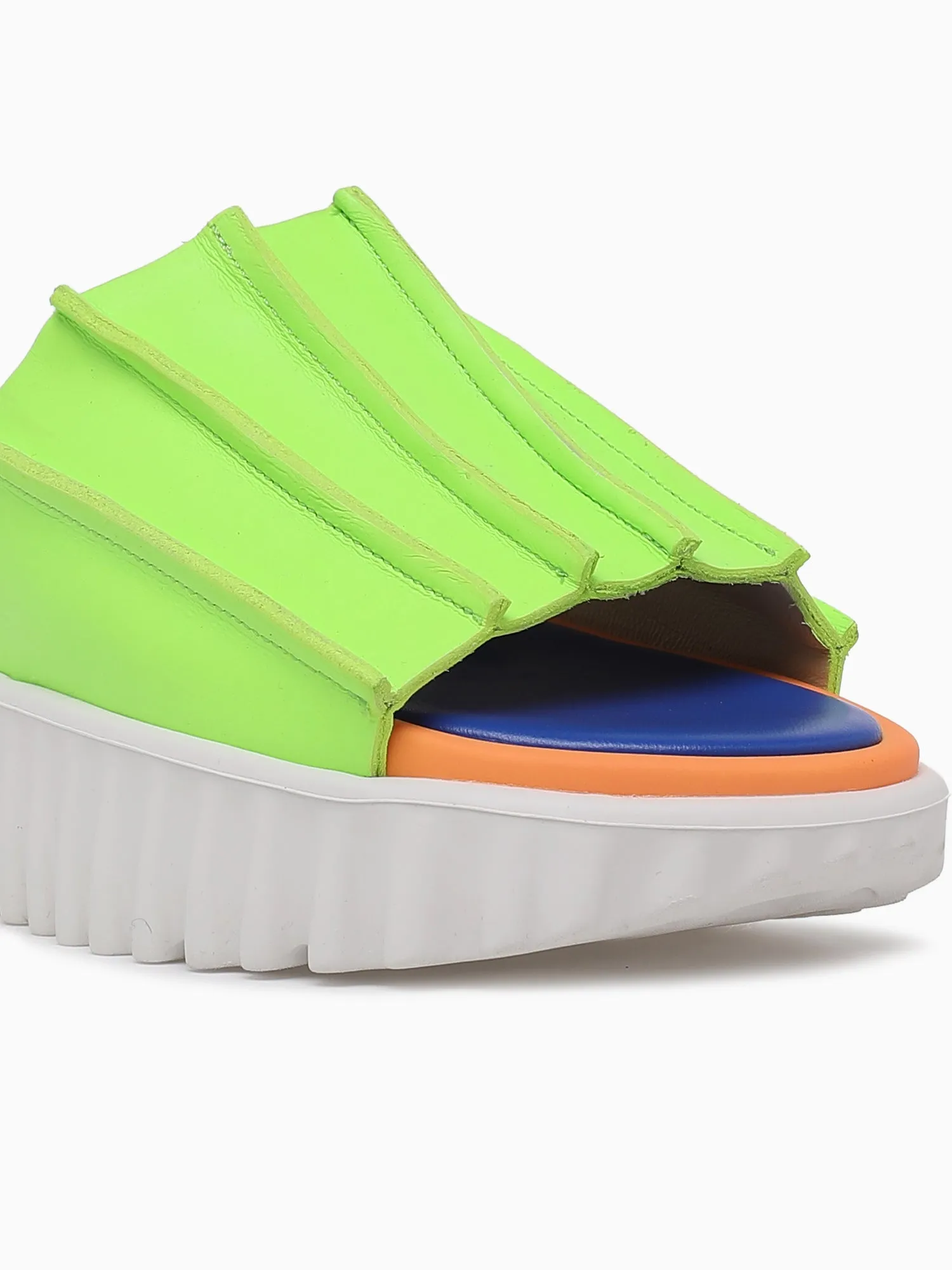 Waffo Pleat Neon Green