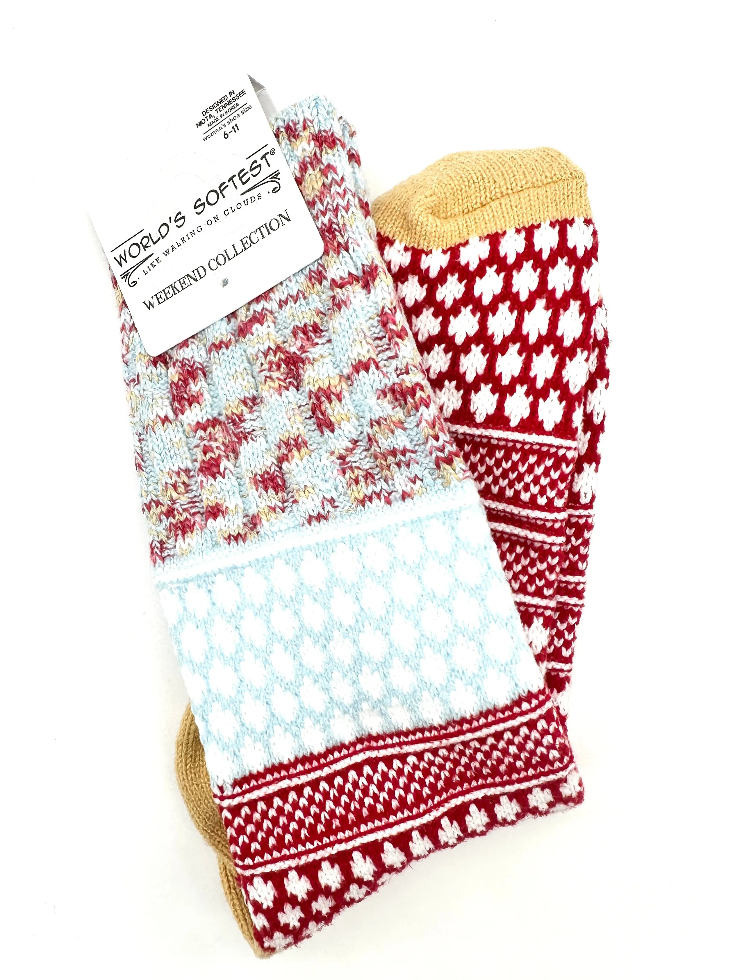 Wonderland Multi Knit Cozy Socks